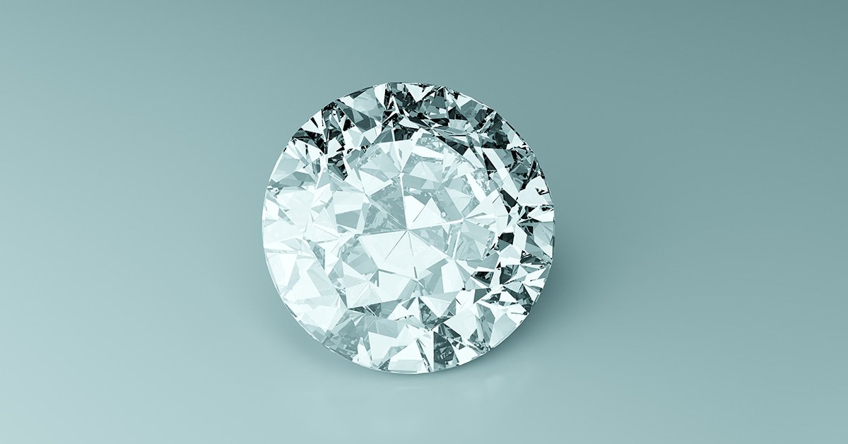 diamante su fondo turchese